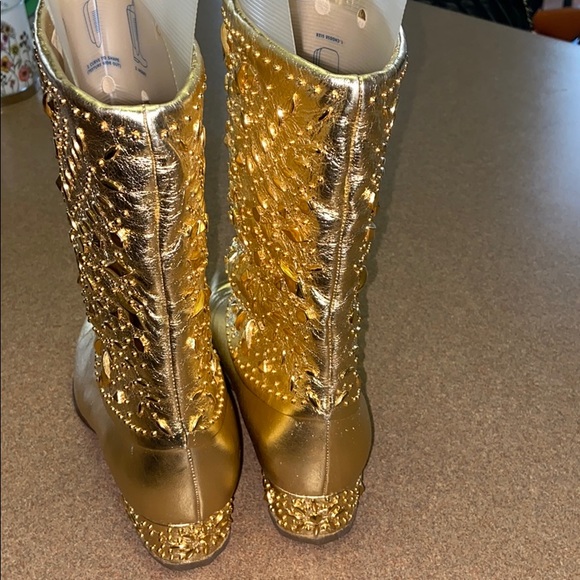 109. Fantasy Collection Vintage Moto Studded Boots sz 7 - Picture 4 of 14